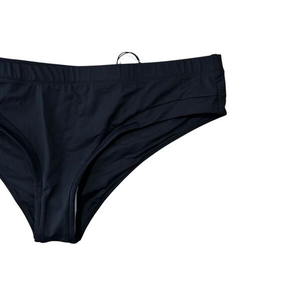 Prana Upswell Bottom 2 Piece Bikini Bottoms Black XL Lined Cheeky Low Rise NWT - Picture 2 of 6